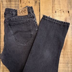 Vintage 90s Lee Black Denim Jeans 32x34 | Actual 31x31.5